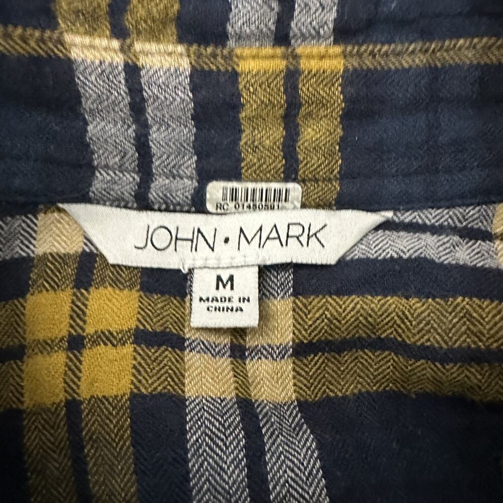 John Mark Long‎ Line Tunic Top Duster Plaid Artsy Handkerchief Hem Womens Medium - Picture 5 of 8